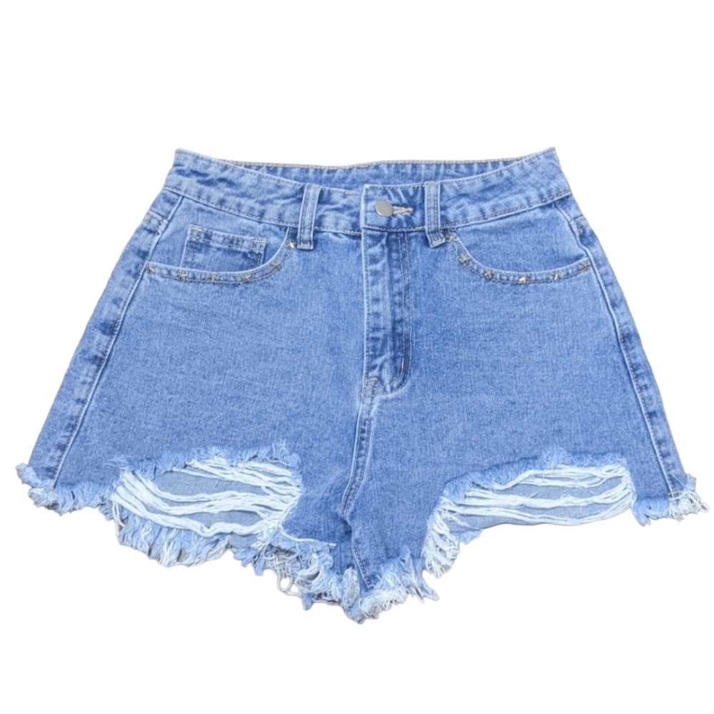 Women's SHEIN Distressed Mini Denim Jean Shorts